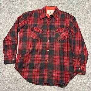 Vintage 70s 80s Field Stream Gordon Ferguson Wool Shacket Mens L Plaid Shirt